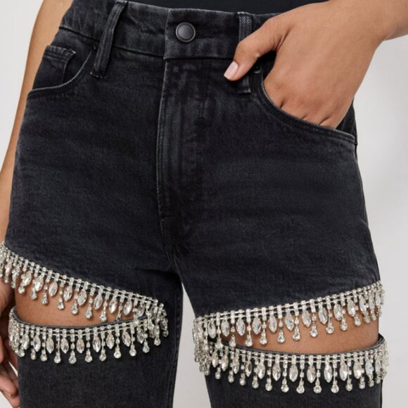 NWOT Good American Icon Straight Diamond Jeans- size 14 - Picture 1 of 12